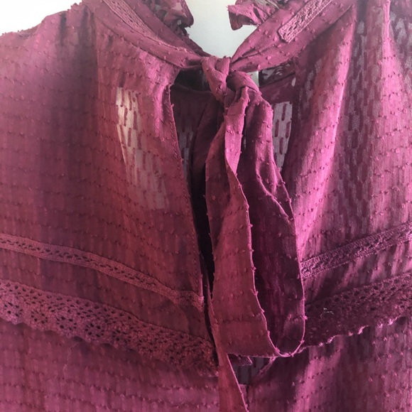 Saloni Emile D silk top basket weave dark plum sz0 - Picture 5 of 11